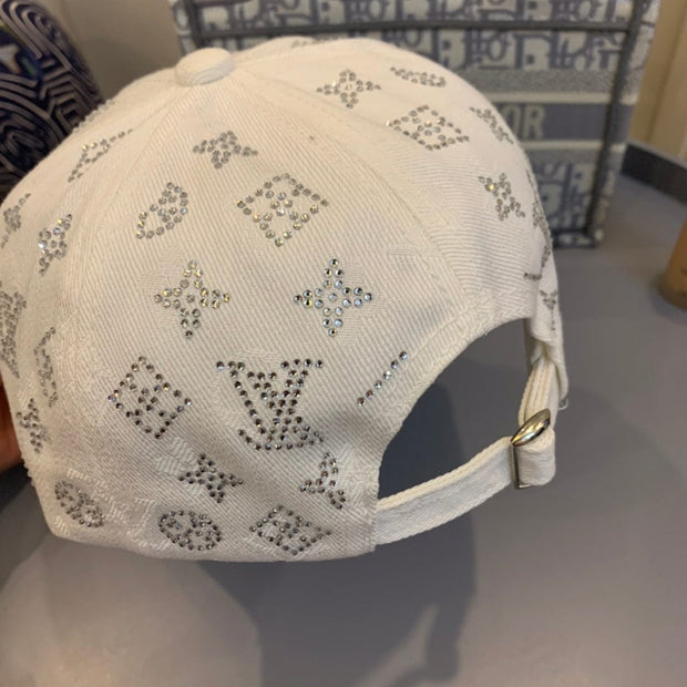 Looopix Louis Vuitton White Monogram Baseball Cap