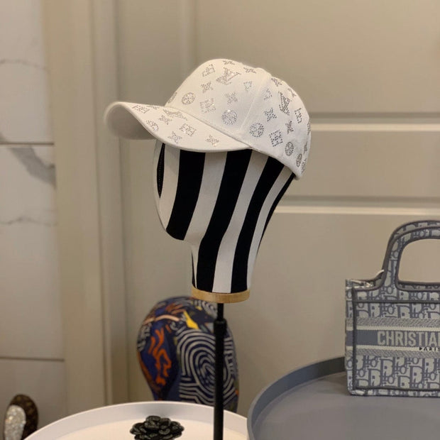 Looopix Louis Vuitton White Monogram Baseball Cap