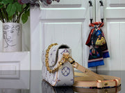 Looopix Louis Vuitton White Multicolor Leather Crossbody Bag