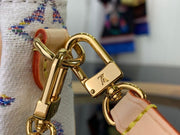 Looopix Louis Vuitton White Multicolor Leather Crossbody Bag