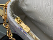 Looopix Louis Vuitton White Multicolor Leather Crossbody Bag