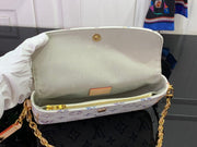 Looopix Louis Vuitton White Multicolor Leather Crossbody Bag