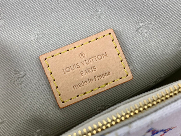 Looopix Louis Vuitton White Multicolor Leather Crossbody Bag
