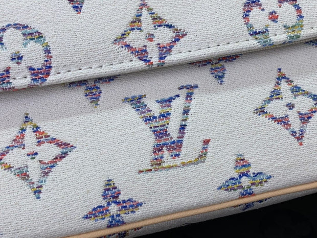 Looopix Louis Vuitton White Multicolor Leather Crossbody Bag