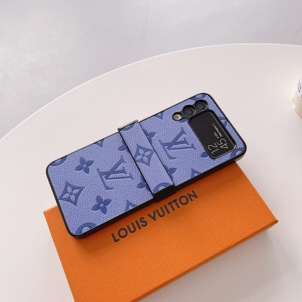 Looopix Louis Vuitton Z Flip Phone Case with Finger Strap | Stylish Grip