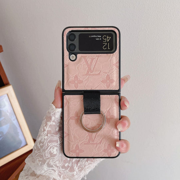 Looopix Louis Vuitton Z Flip Phone Case with Ring Holder