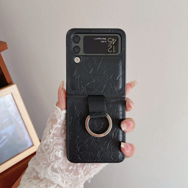 Looopix Louis Vuitton Z Flip Phone Case with Ring Holder