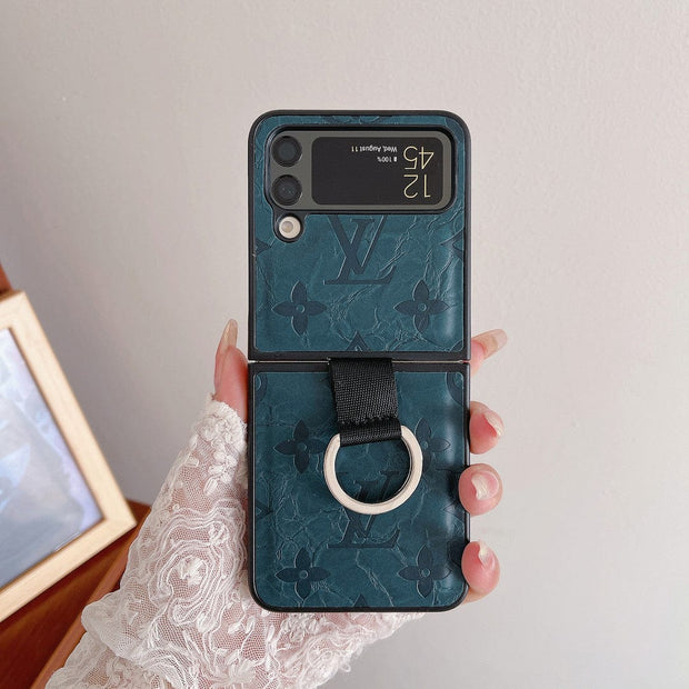 Looopix Louis Vuitton Z Flip Phone Case with Ring Holder