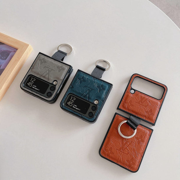 Looopix Louis Vuitton Z Flip Phone Case with Ring Holder