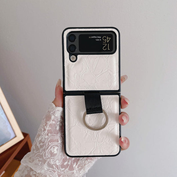 Looopix Louis Vuitton Z Flip Phone Case with Ring Holder