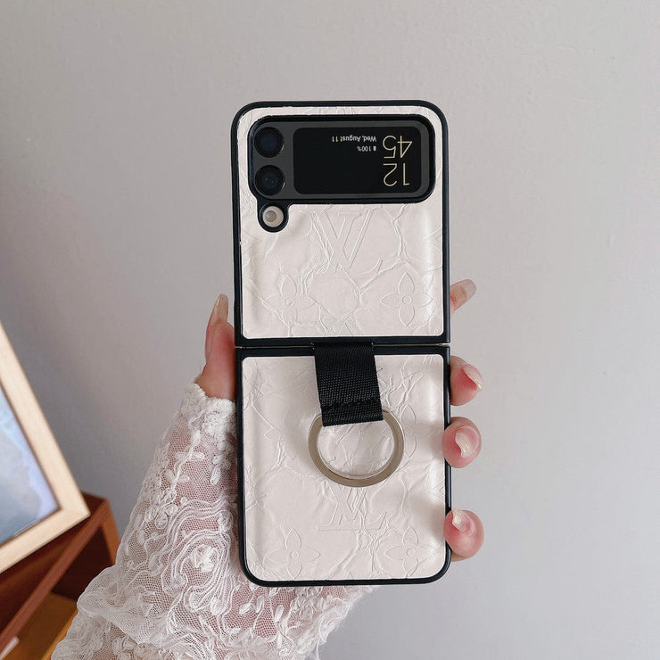 Looopix Louis Vuitton Z Flip Phone Case with Ring Holder