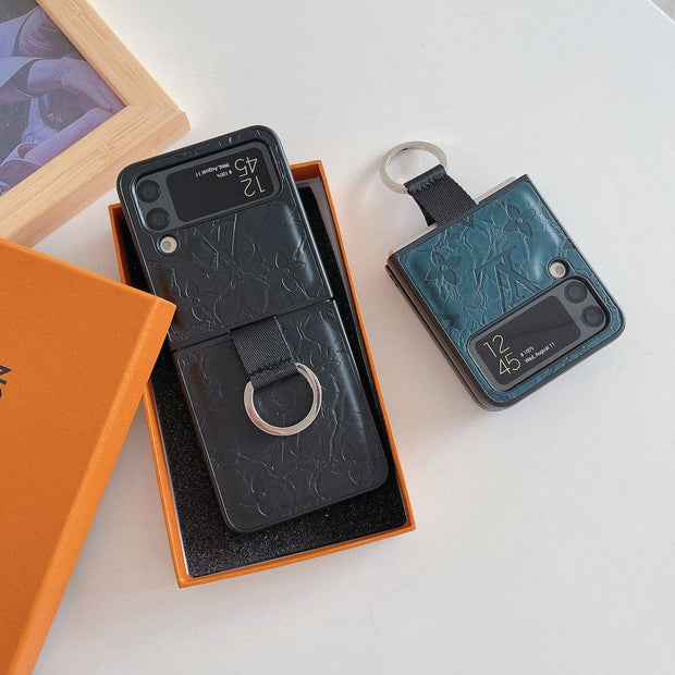 Looopix Louis Vuitton Z Flip Phone Case with Ring Holder