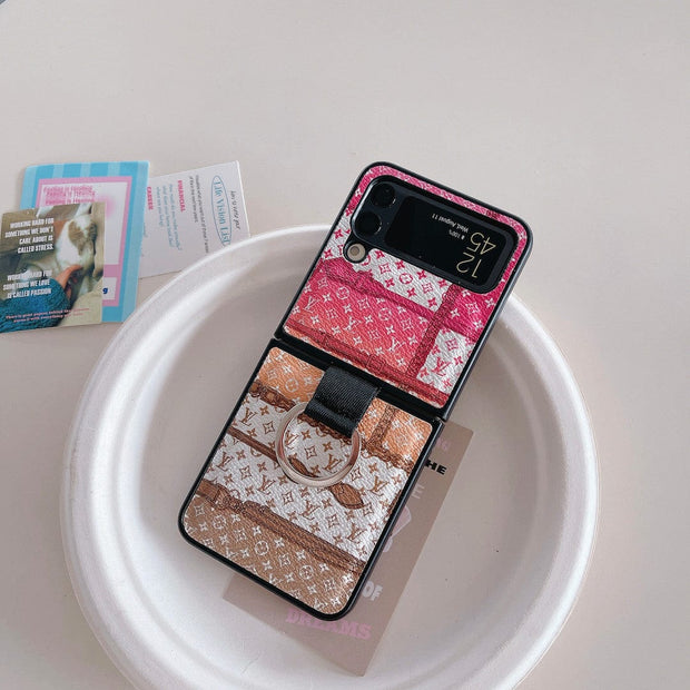 Looopix Louis Vuitton Z Flip Phone Cases with Ring Holder | Striking Luxurious Craftsmanship