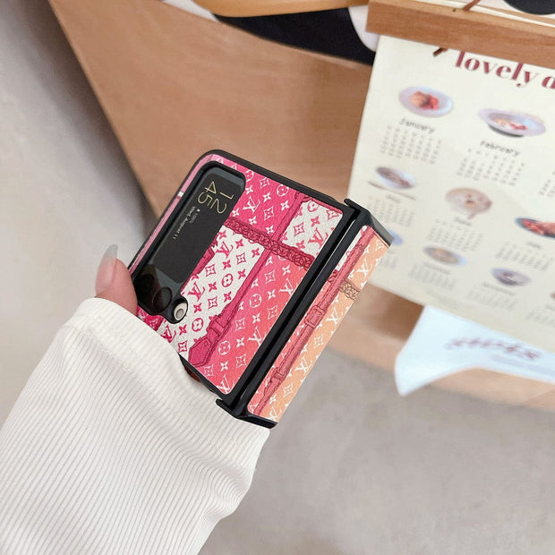 Looopix Louis Vuitton Z Flip Phone Cases with Strap Holder | Striking Luxurious Craftsmanship