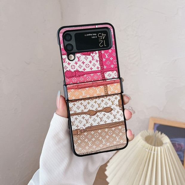 Looopix Louis Vuitton Z Flip Phone Cases with Strap Holder | Striking Luxurious Craftsmanship