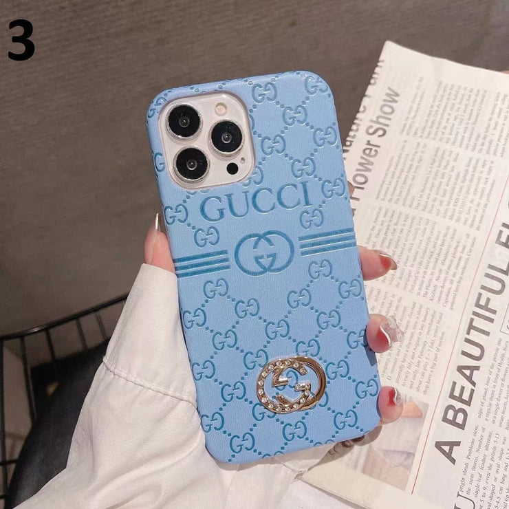 Looopix Luxurious Gucci Leather Case for iPhone 16 | iPhone 15 | iPhone 14