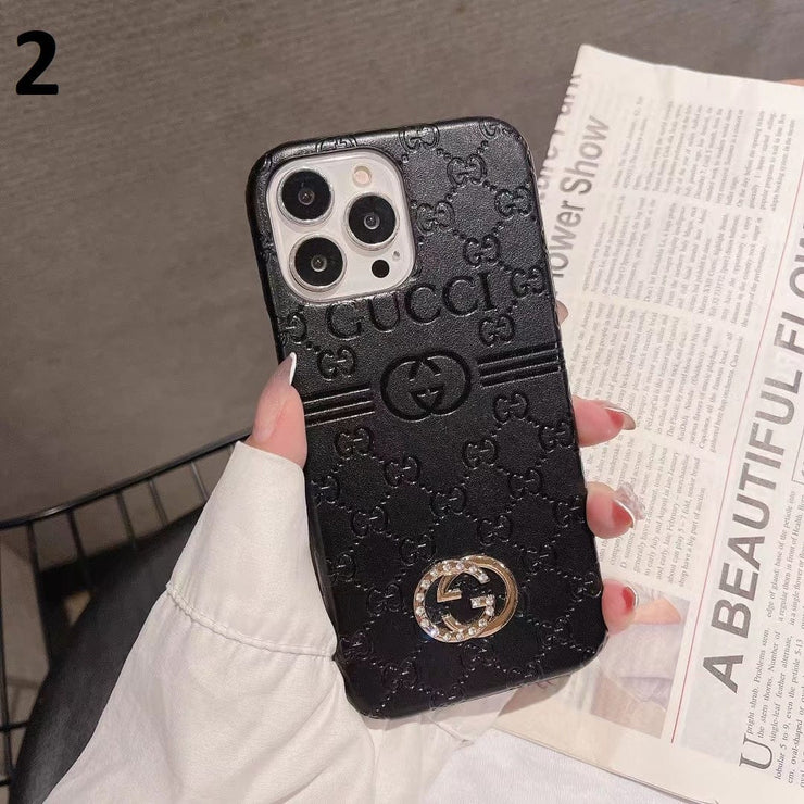 Looopix Luxurious Gucci Leather Case for iPhone 16 | iPhone 15 | iPhone 14
