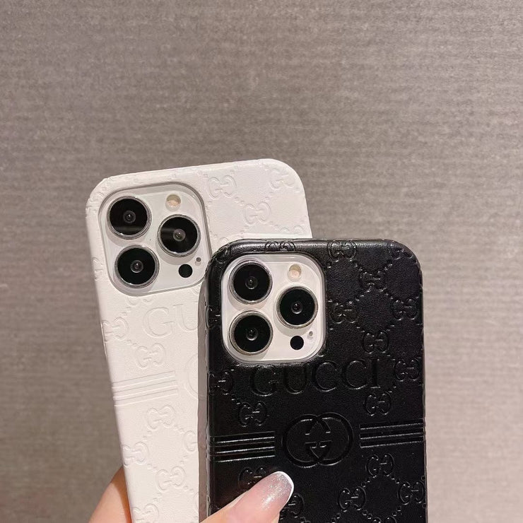 Looopix Luxurious Gucci Leather Case for iPhone 16 | iPhone 15 | iPhone 14