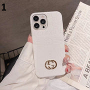 Looopix Luxurious Gucci Leather Case for iPhone 16 | iPhone 15 | iPhone 14