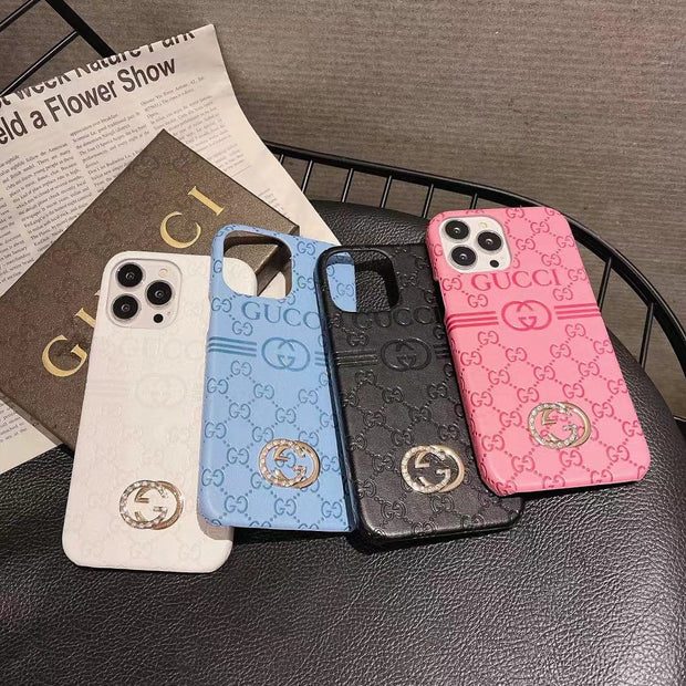 Looopix Luxurious Gucci Leather Case for iPhone 16 | iPhone 15 | iPhone 14
