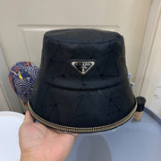 Looopix Luxurious Prada Black Bucket Hat