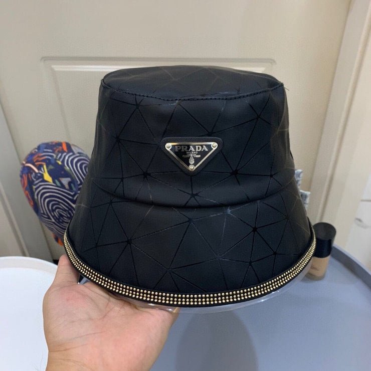 Looopix Luxurious Prada Black Bucket Hat