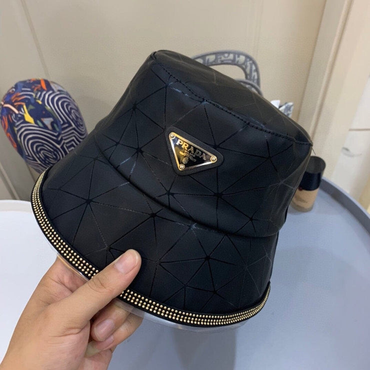 Looopix Luxurious Prada Black Bucket Hat