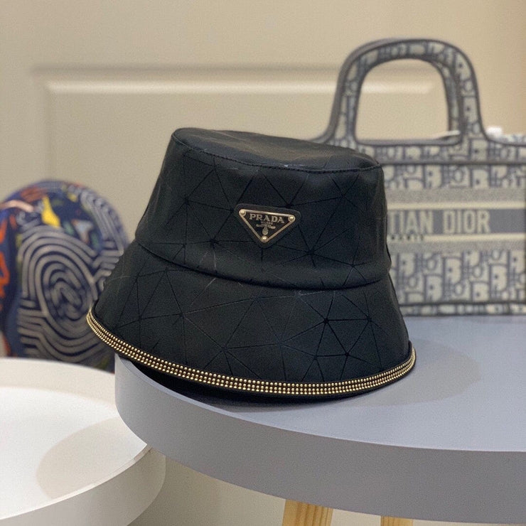 Looopix Luxurious Prada Black Bucket Hat