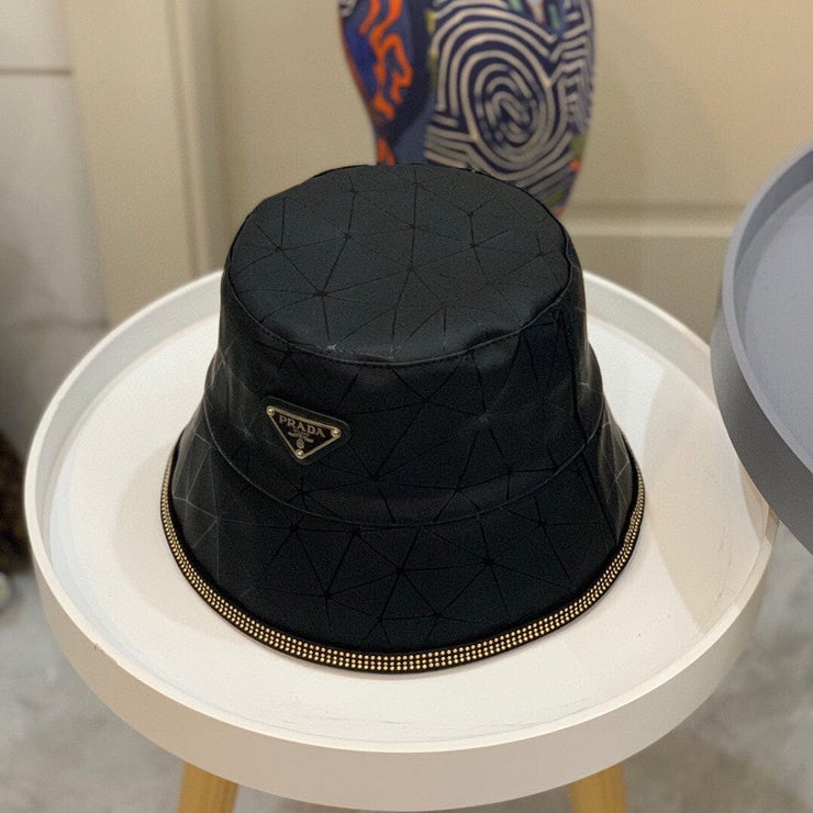 Looopix Luxurious Prada Black Bucket Hat