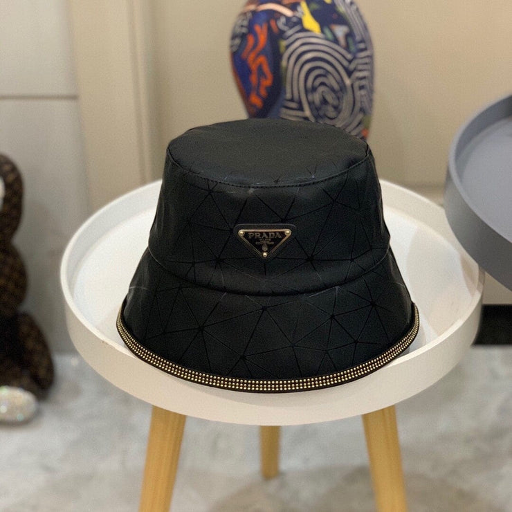 Looopix Luxurious Prada Black Bucket Hat