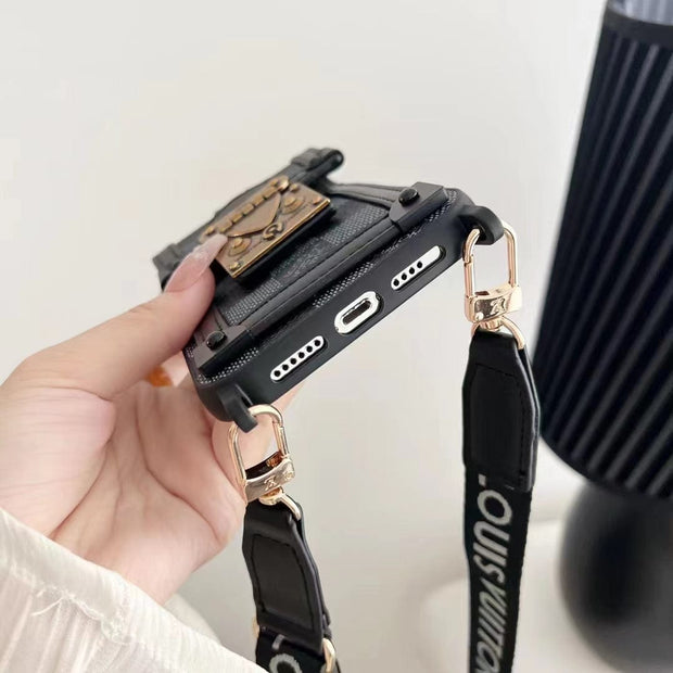 Looopix Luxury and Protection iPhone 15 Case with Hand Strap