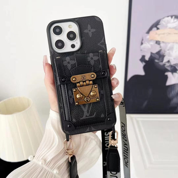 Looopix Luxury and Protection iPhone 15 Case with Hand Strap