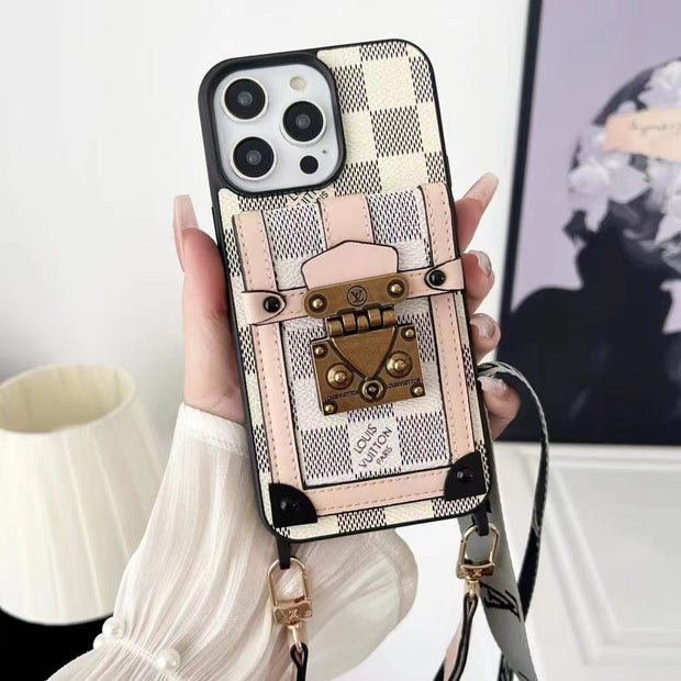 Looopix Luxury and Protection iPhone 15 Case with Hand Strap