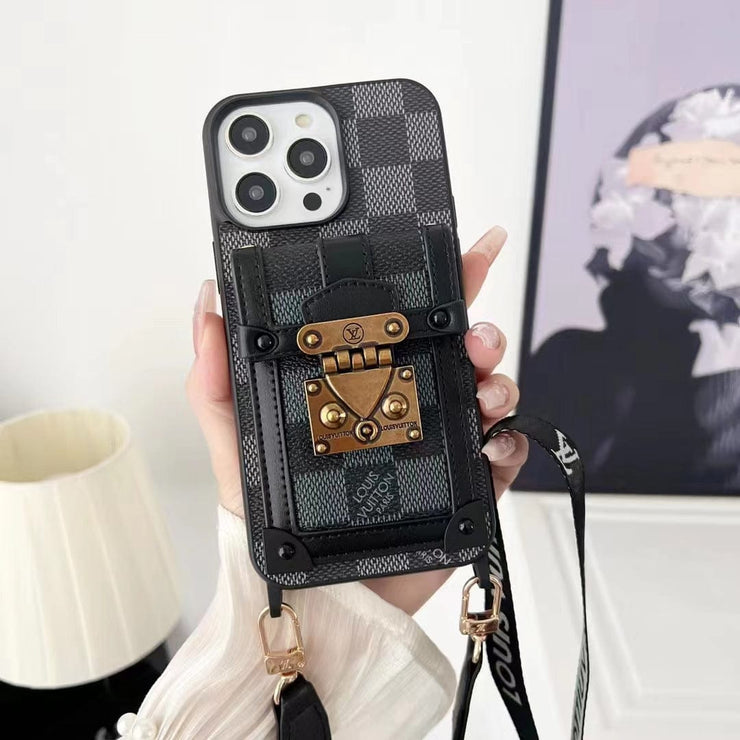 Looopix Luxury and Protection iPhone 15 Case with Hand Strap