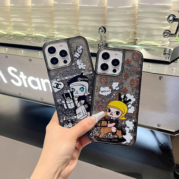 Looopix Luxury Cartoon LV iPhone Cases with Graphic Illustrations