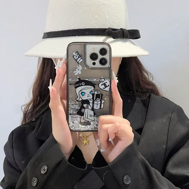 Looopix Luxury Cartoon LV iPhone Cases with Graphic Illustrations