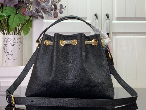 Looopix Luxury Denim Leather Bag in Black & Beige & Brown