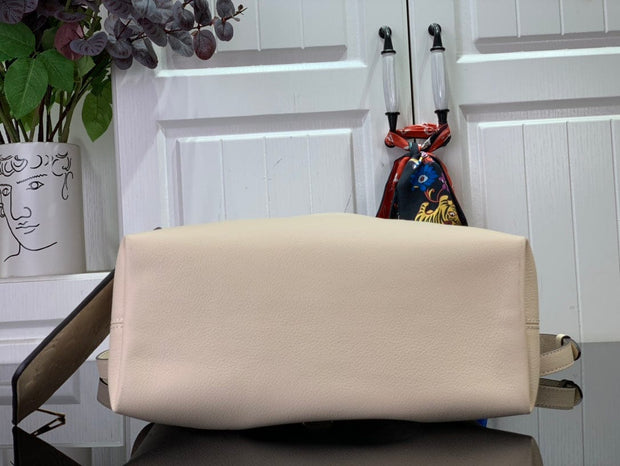 Looopix Luxury Denim Leather Bag in Black & Beige & Brown