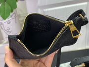 Looopix Luxury Denim Leather Bag in Black & Beige & Brown