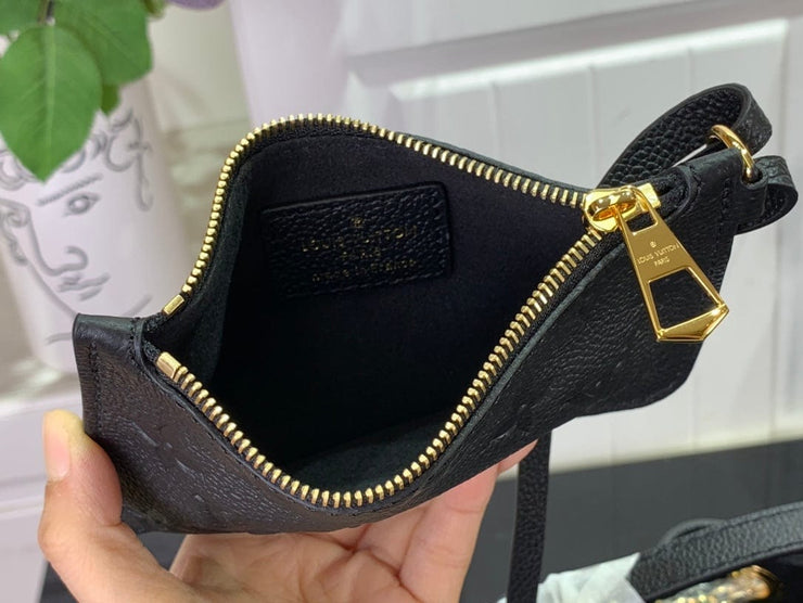 Looopix Luxury Denim Leather Bag in Black & Beige & Brown