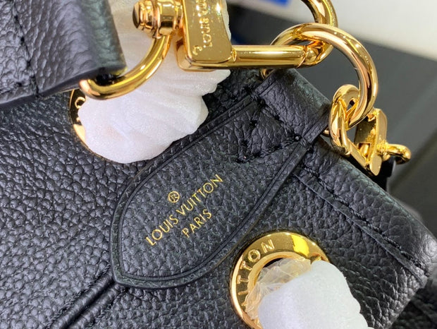 Looopix Luxury Denim Leather Bag in Black & Beige & Brown