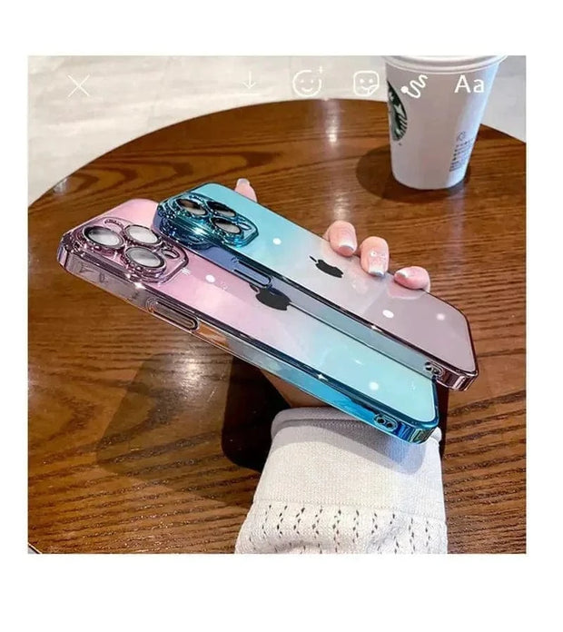 Looopix Luxury Gradient Color Transparent Phone Case