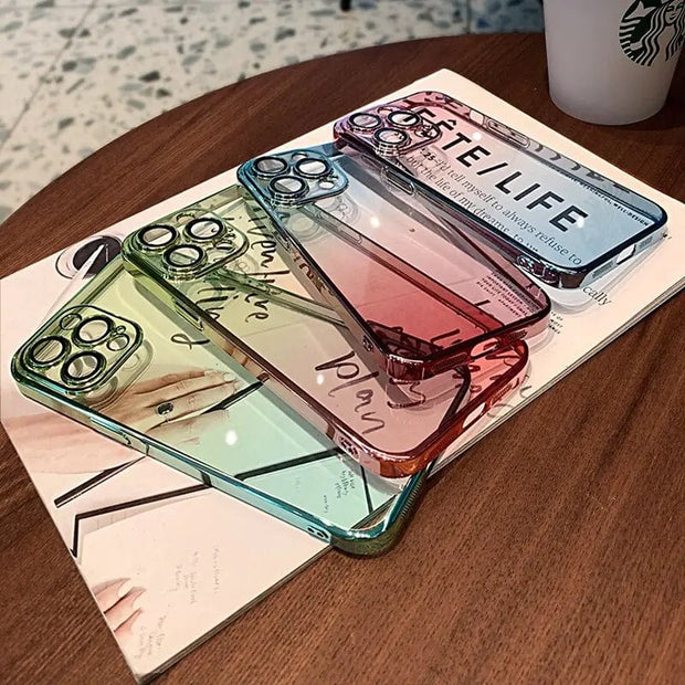 Looopix Luxury Gradient Color Transparent Phone Case