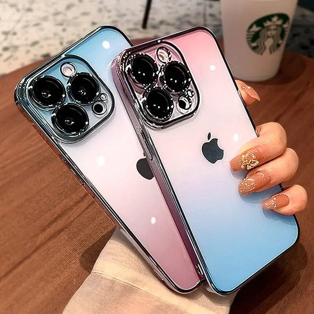 Looopix Luxury Gradient Color Transparent Phone Case