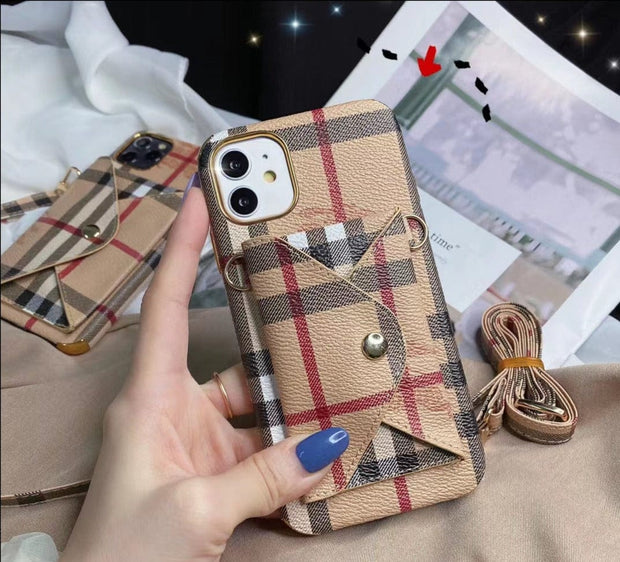 Looopix Luxury iPhone 12 - 15 Pro Max Slim Shockproof Case With Card Holder