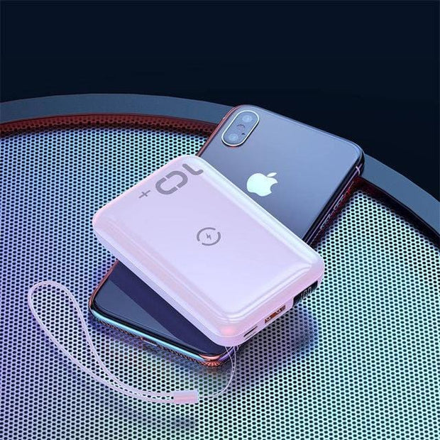 Looopix Mini Power Bank with Wireless Charger 10000mAh