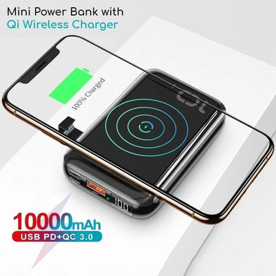Looopix Mini Power Bank with Wireless Charger 10000mAh