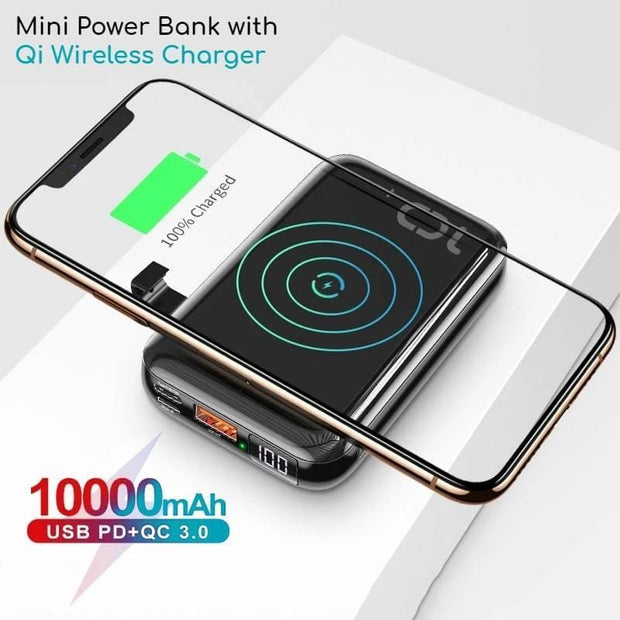Looopix Mini Power Bank with Wireless Charger 10000mAh