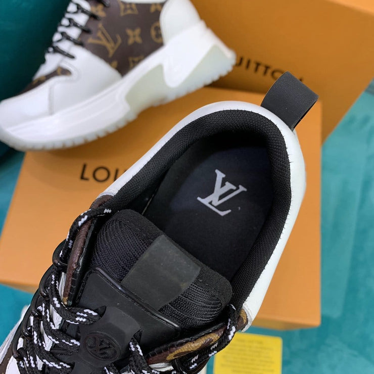 Looopix Modern Classic Louis Vuitton White High-Top Sneakers