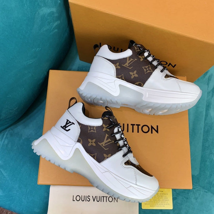 Looopix Modern Classic Louis Vuitton White High-Top Sneakers